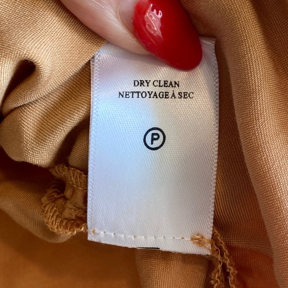 A.L.C Jaime One Shoulder Top Gold Satin Size 14 - Picture 7 of 11